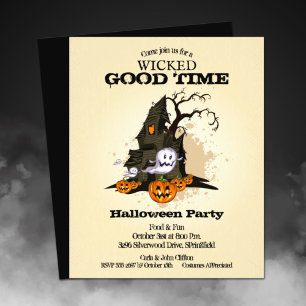 Billige Geisterbahn Halloween Flyer