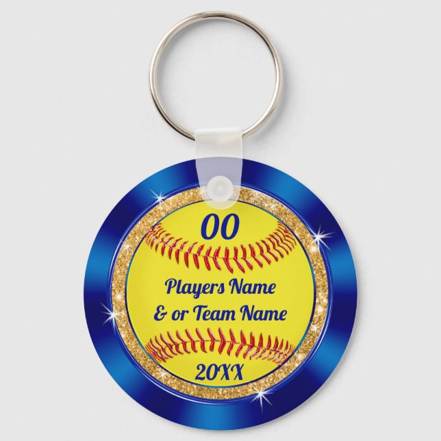 Billige Niedliche Softball Team Geschenkideen Pers Schlüsselanhänger (Vorderseite)