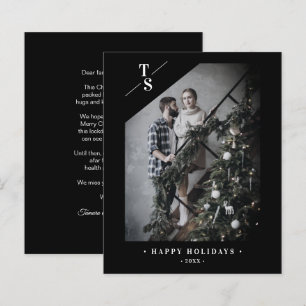 Billige Pandemie Modernes Black Happy Holidays Fot