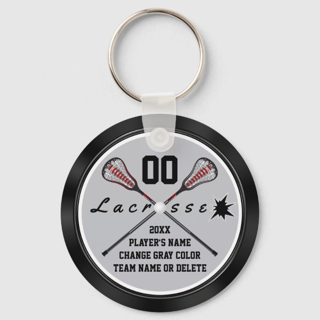 Billige Personalisierte Lacrosse Teamgeschenke, Ih Schlüsselanhänger (Vorderseite)