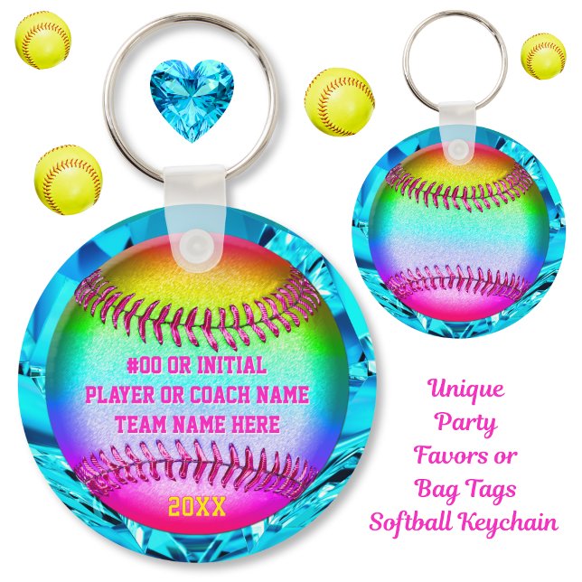 Billige Softball-Geschenke für Mädchen, Softball-S Schlüsselanhänger (Softball Souvenirs. Softball gifts for players. Softball senior night ideas. Softball  Bag Tags.)