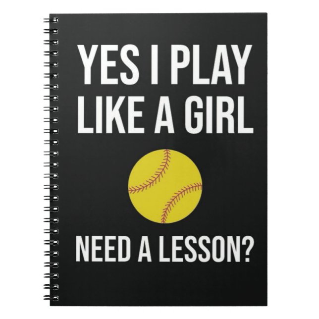 Billige Softball-Geschenke für Mädchen-Team für ih Notizblock (Vorderseite)