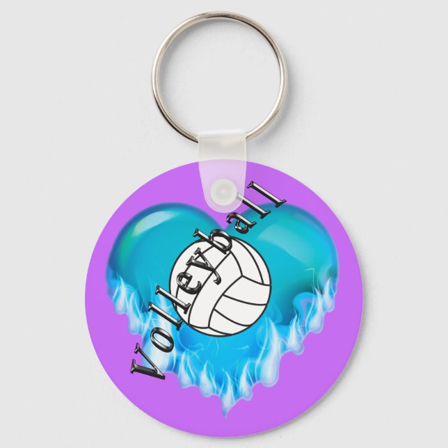 Billige Volleyball-Geschenke BULK Volleyball Schlü Schlüsselanhänger (Vorderseite)