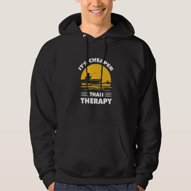 Billiger als ein therapeutisches Fischerboot fisch Hoodie (Vorderseite)