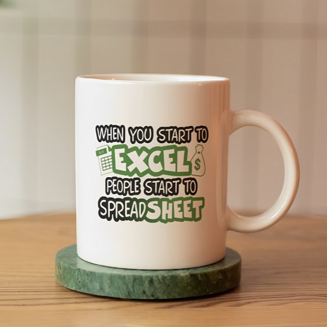 Billiges Excel und Tabellenkalkulationssystem Kaffeetasse (Von Creator hochgeladen)