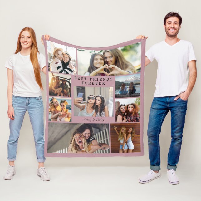 Billiges Foto Blanket Collage Moderne BESTE FREUND Fleecedecke (Beispiel)