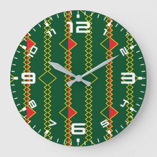 Billiges Grünbuch Zigzag Lines Große Wanduhr