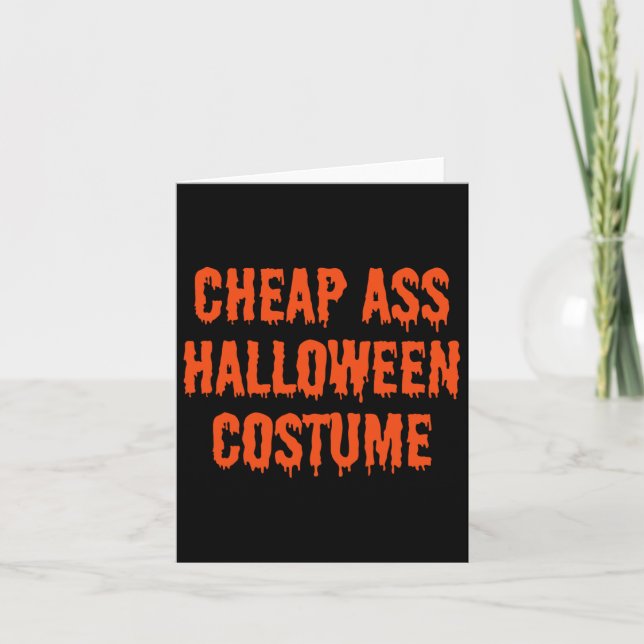 Billiges Halloween-Kostümspass Halloween Karte (Vorderseite)