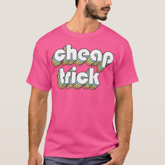 Billiges Trick Retro-Regenbogentypografie verblass T-Shirt