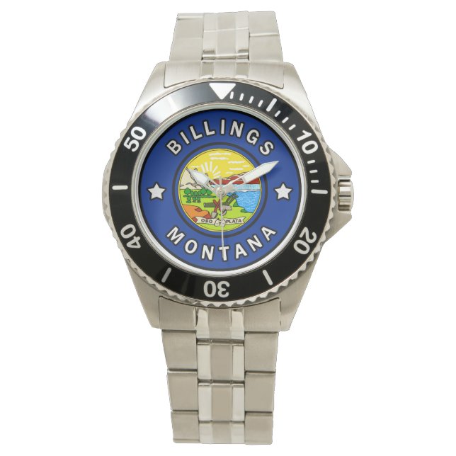 Billings Montana Armbanduhr (Vorderseite)