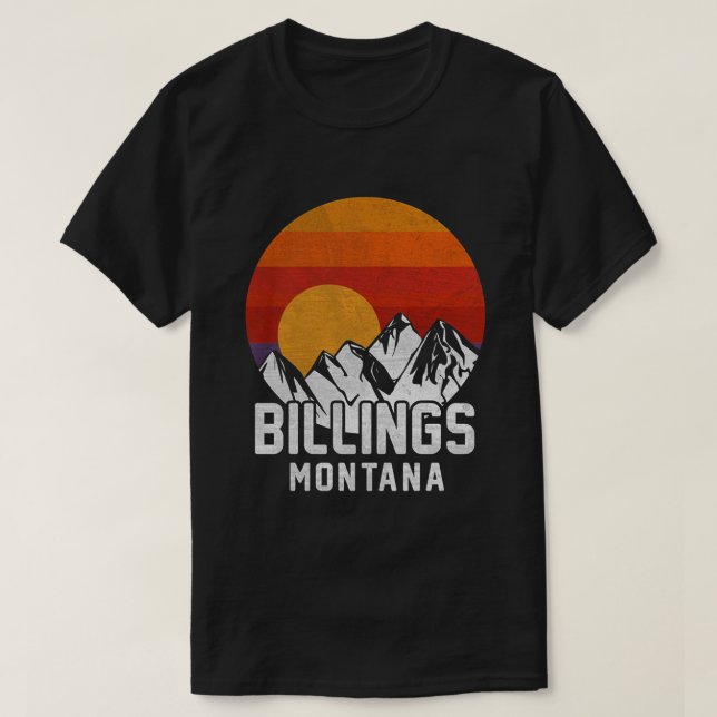 Billings Montana Mountain Sunset T-Shirt (Design vorne)