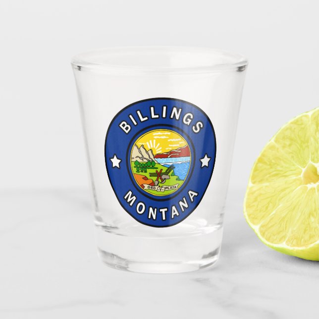 Billings Montana Schnapsglas (Vorderseite)