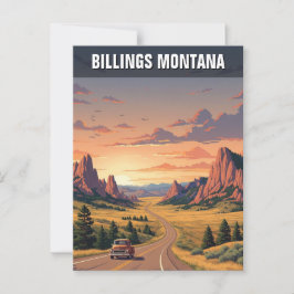 Billings Montana Travel Postkarte
