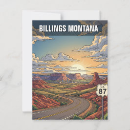 Billings Montana Travel Postkarte