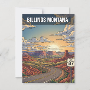 Billings Montana Travel Postkarte