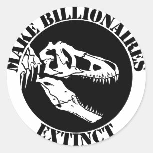 Billionaires aussterben lassen runder aufkleber