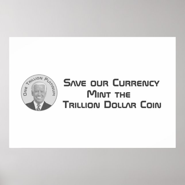Billionen Dollar Platinmünze Poster (Vorne)