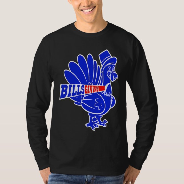 BillsGiving Happy Thanksgiving Football T-Shirt (Vorderseite)