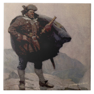 „Billy Bones“ Piraten-Gemälde von NC Wyeth Fliese