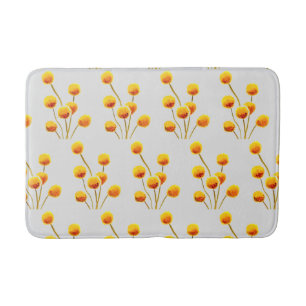 Billy Button gelbe Blumen modern Badematte
