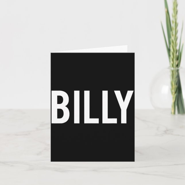 Billy - Cooles neues lustiges Namens Fan-Geschenk  Karte (Vorderseite)