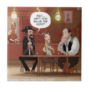 Billy, das Kind? Funny Goat Cartoon Fliese