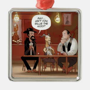 Billy, das Kind? Funny Goat Cartoon Ornament Aus Metall