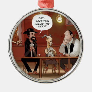 Billy, das Kind? Funny Goat Cartoon Silbernes Ornament