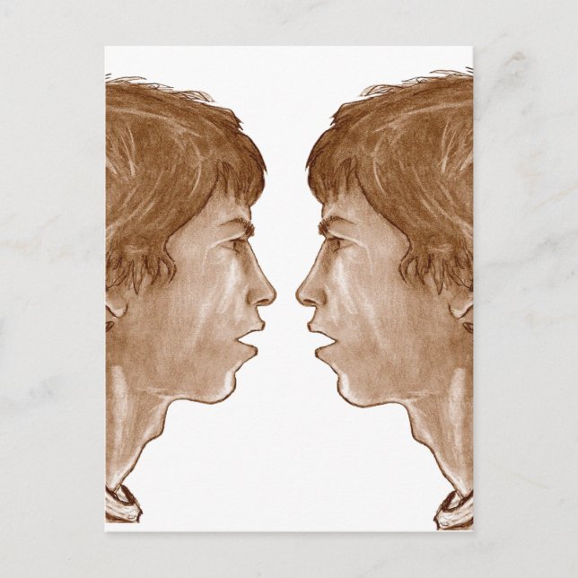 Billy ... Doppelprofil Portrait 2004 Postkarte (Vorderseite)