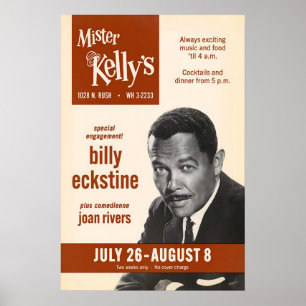 Billy Eckstine Jazzplakat - Mister Kelly's Poster