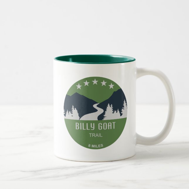 Billy Goat Trail Maryland Zweifarbige Tasse (Rechts)