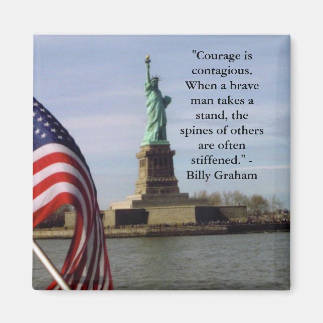 Billy Graham Courage Zitat zu Magnet (Vorne)