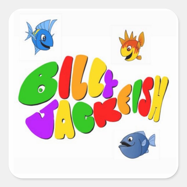 Billy Jackfish Square Stickers (Vorderseite)