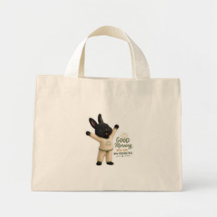 Billy Morgen Stretch Niedlicher Schwarzer Rex-Hase Mini Stoffbeutel