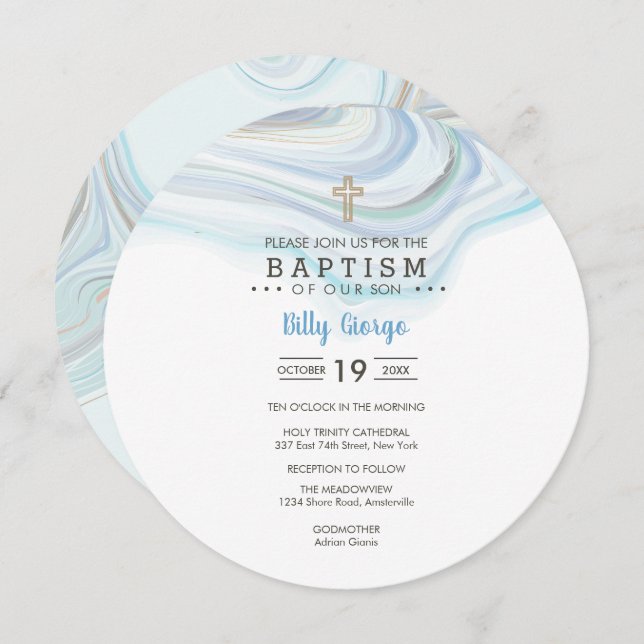 Billy Round Einladung (Vorne/Hinten)