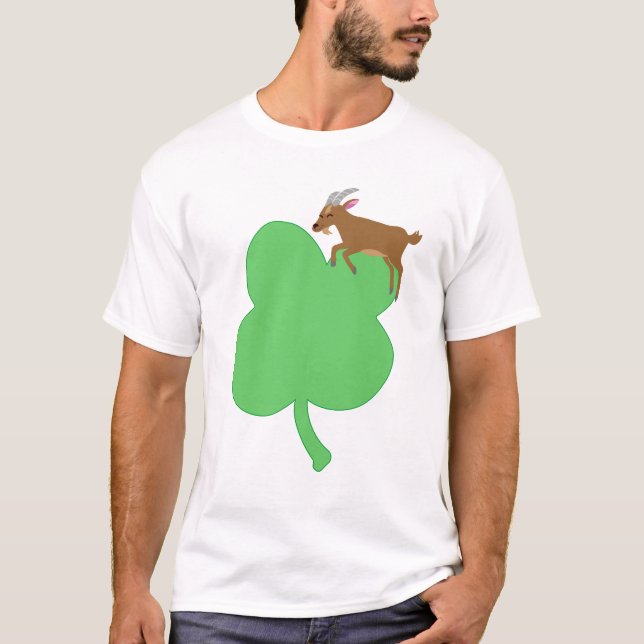 Billy Swags White St Patricks Goat Themed T-shirt (Vorderseite)