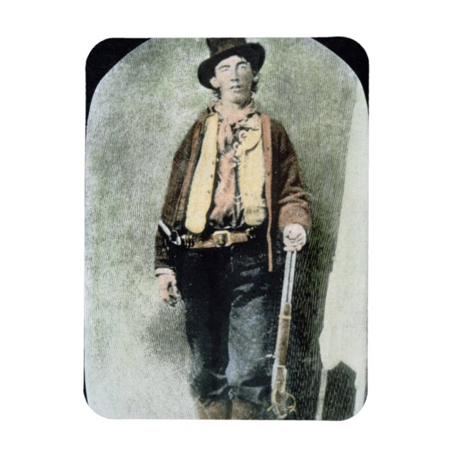 Billy the Kid (farbige Gravur) Magnet (Vertikal)