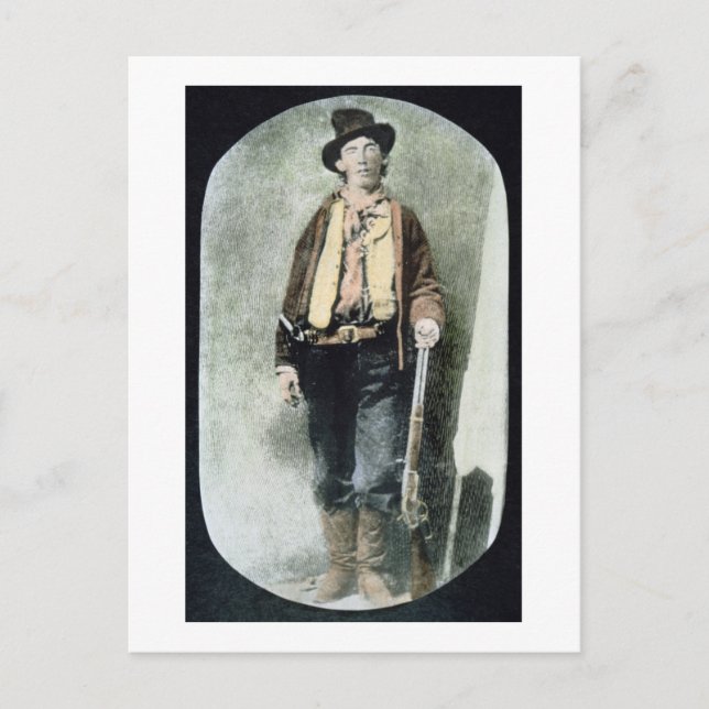 Billy the Kid (farbige Gravur) Postkarte (Vorderseite)