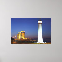 Biloxi Leuchtturm auf dem Ton bei Nacht Leinwand P