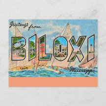 Biloxi Miss Vintage Postcard