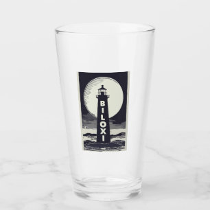 Biloxi Mississippi Lighthouse Moon Glas