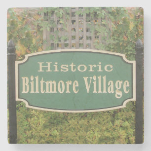 Biltmore Dorf-Zeichen, Asheville, NC. Untersetzer