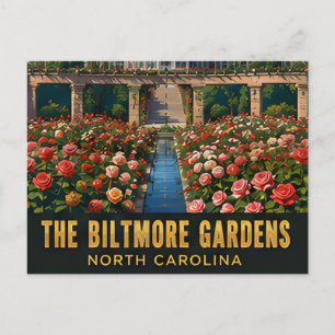 Biltmore Gardens Asheville North Carolina Reise Postkarte