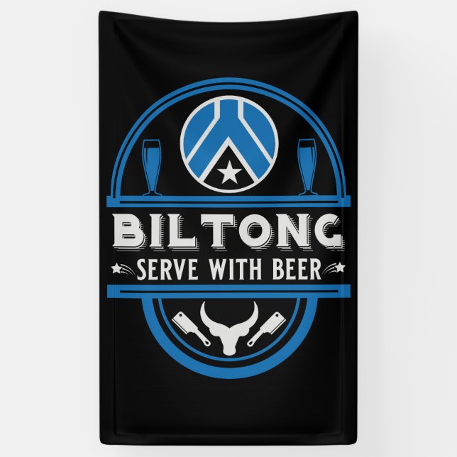 Biltong und Bier Banner (Vertikal)