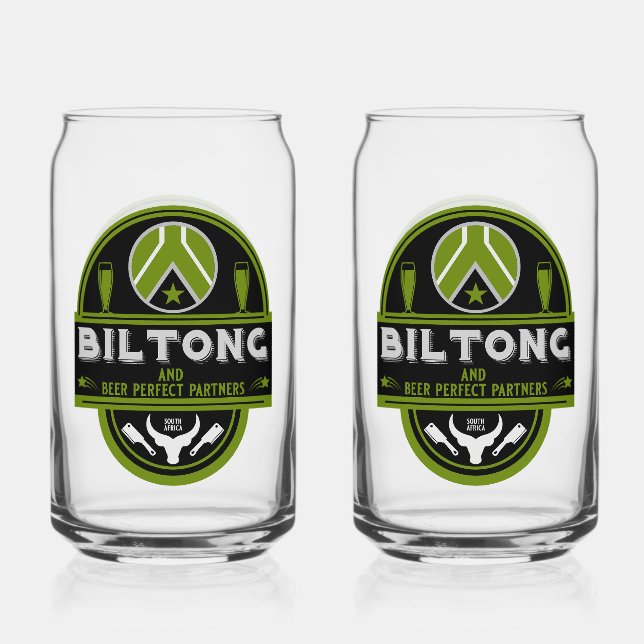 Biltong und Bier Dosenglas (Vorderseite)