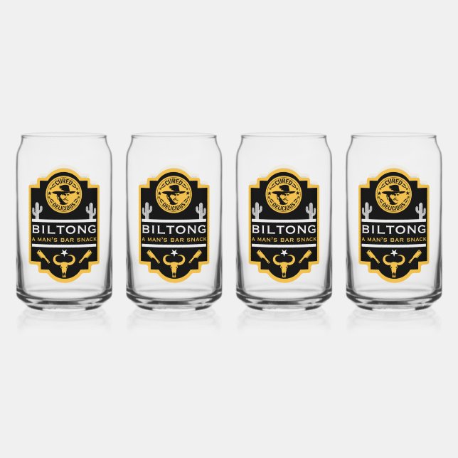 Biltong und Bier Dosenglas (Vorderseite)