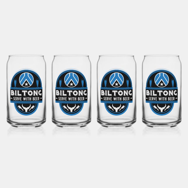 Biltong und Bier Dosenglas (Vorderseite)