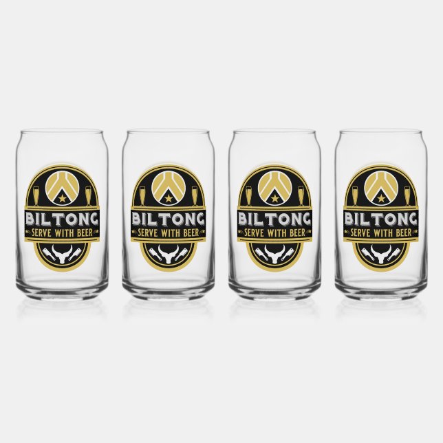 Biltong und Bier Dosenglas (Vorderseite)