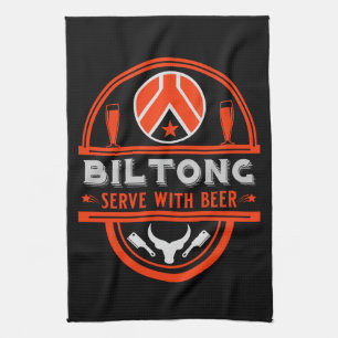 Biltong und Bier Geschirrtuch