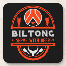 Biltong und Bier Getränkeuntersetzer